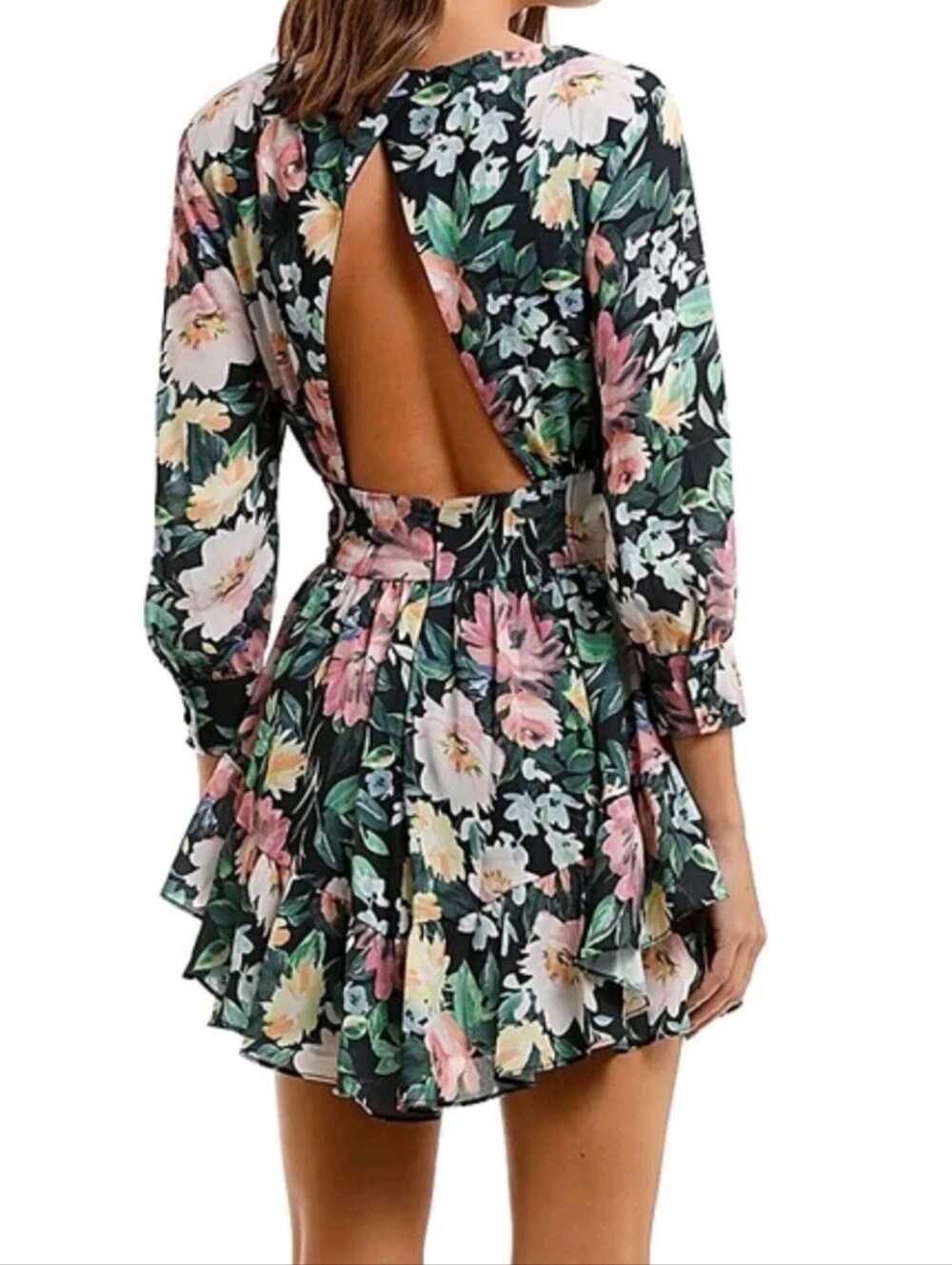 For Love & Lemons Shiloh Floral Mini Dress  XS